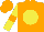 Silk - Orange, yellow spot, orange armlet on yellow sleeves, orange cap