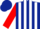Silk - Dark Blue and White stripes, Red sleeves, Dark Blue cap