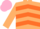 Silk - Beige, Orange chevrons, Pink cap