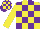 Silk - Yellow & purple check, yellow sleeves, check cap
