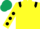 Silk - Yellow, Black epaulets, Yellow sleeves, Black spots, Dark Green cap