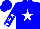 Silk - Blue, white star, blue sleeves, white stars and cuffs