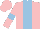 Silk - Pink, light blue stripe and armlets