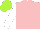 Silk - Pink, white arms, lime green cap