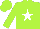 Silk - Lime Green, White star, Lime Green sleeves and cap