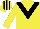 Silk - Yellow, black chevron, striped cap