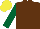 Silk - Brown, Dark Green sleeves, Yellow cap