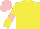 Silk - Yellow, pink armlets, pink cap