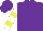 Silk - Purple, yellow bars on white sleeves