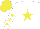 Silk - White, yellow star, white sleeves, yellow stars, yellow cap
