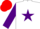 Silk - White, Purple star and sleeves, Red cap
