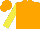 Silk - Orange, multi-colored emblem, yellow sleeves