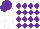 Silk - White & purple diamonds, purple cap