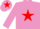 Silk - Mauve, red star and star on cap