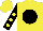 Silk - Yellow, black ball,yellow dots on black sleeves