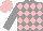 Silk - Grey, pink diamonds,sleeves and cap