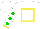 Silk - White, yellow hollow box, white sleeves, green spots, yellow cuffs