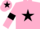 Silk - Pink, Black star, armlets and star on cap