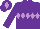Silk - Purple body, mauve diamond hoop, purple arms, purple cap, mauve diamond