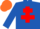 Silk - Royal Blue, Red Cross of Lorraine, Orange cap