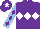 Silk - Purple, white triple diamond, light blue sleeves, purple diamonds, purple cap, white star