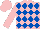 Silk - Pink, royal blue diamonds, pink sleeves
