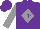 Silk - Purple, purple 'pp' on grey diamond, grey sleeves