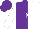 Silk - Purple, white verticle halves, white 'n', purple 'a', white sleeves, purple cap