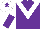 Silk - Purple, white chevron, white and purple halved sleeves, white cap, purple star