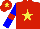 Silk - Red body, yellow star, blue arms, red armlets, red cap, yellow star