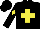 Silk - Black, yellow cross, yellow diamond on sleeves