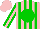 Silk - Pink, green ball, pink 'paragon farms' pf' green stripes, green sleeves, pink stripe