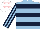 Silk - Light blue, dark blue hoops, striped sleeves, white cap, pink stars