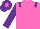 Silk - Rose body, purple epaulettes, purple arms, purple cap, rose star