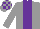 Silk - Grey, purple panel, check cap