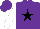 Silk - Purple, black star, white sleeves