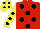 Silk - Red body, black spots, yellow arms, black spots, yellow cap, black spots