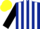 Silk - Dark Blue and White stripes, Black sleeves, Yellow cap