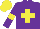 Silk - Purple body, yellow saint's cross andre, purple arms, yellow armlets, yellow cap