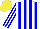 Silk - White body, blue-light striped, white arms, blue-light striped, yellow cap