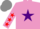 Silk - Mauve, Purple star, Mauve sleeves, Red stars, Grey cap