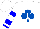 Silk - White, royal blue shamrock, white 'j', blue bars and cuffs