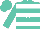 Silk - Turquoise, white 'c', white hoops