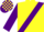 Silk - Yellow, Purple sash and sleeves, Purple and Yellow check cap
