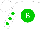 Silk - White, white 'b' on green ball, green dots on slvs
