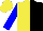 Silk - Yellow and black halved, blue sleeves