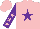 Silk - Pink, purple framed star, pink stars on purple sleeves