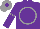 Silk - Purple, gray circle, purple 'lv,' gray diamond hoop on sleeves, gray cap, purple pompon