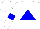 Silk - White, blue triangle, blue armlets