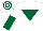 Silk - White, dark green inverted triangle, halved sleeves, white and dark green hooped cap